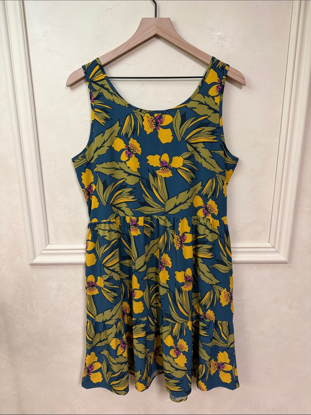 Toad&Co Sun-kissed Tiered Dress in Orchid Floral Print - Picture 3 of 7
